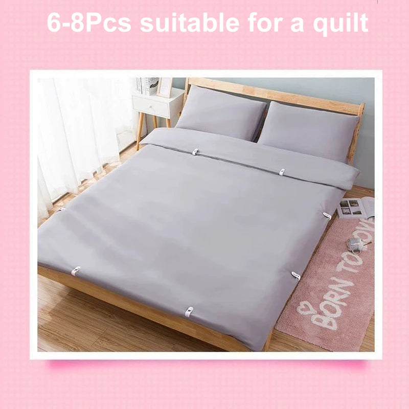 6/12PCS Bed Sheet Clips Quilt Fasteners Non-Slip Blanket Holders