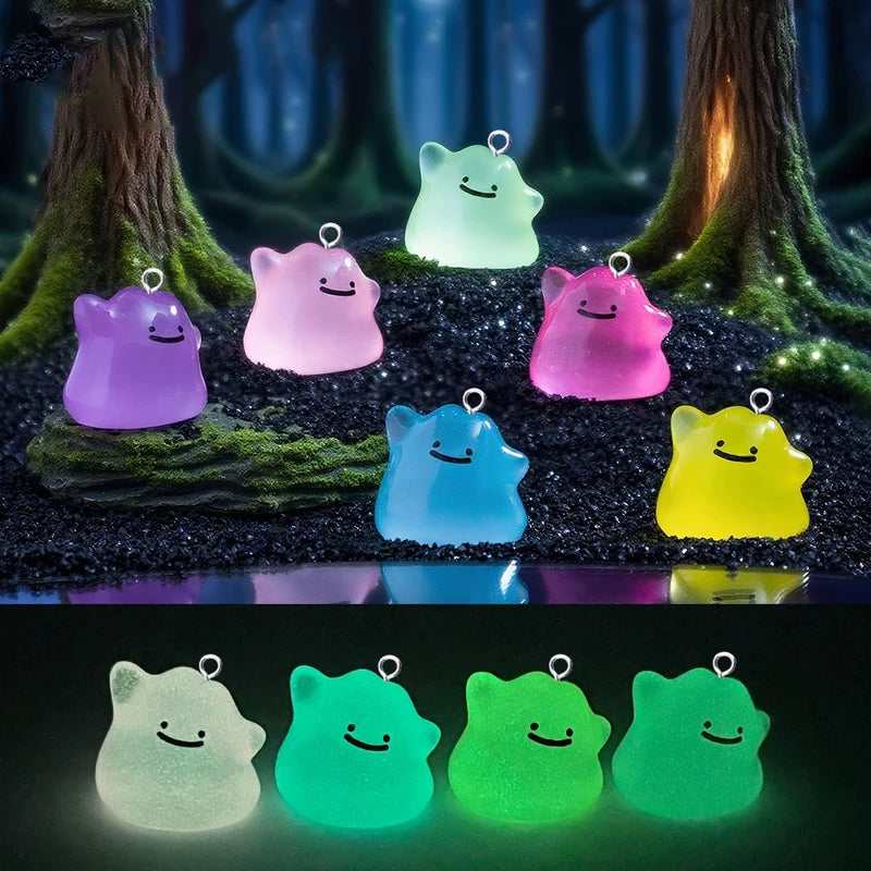 10pcs Resin Christmas Charms Ghost Pendant for Jewelry Making Diy Earrings Keychains