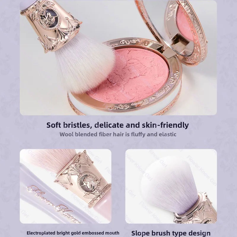 Unicorn Makeup Brush Set with Slanted Pointed Design for Precise Application - Cruelty-Free Powder Brushes