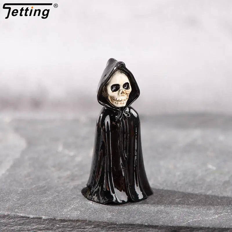 Halloween Micro Landscape Decoration Set - Raven Skull Tombstone Skeleton Ghost Figurines
