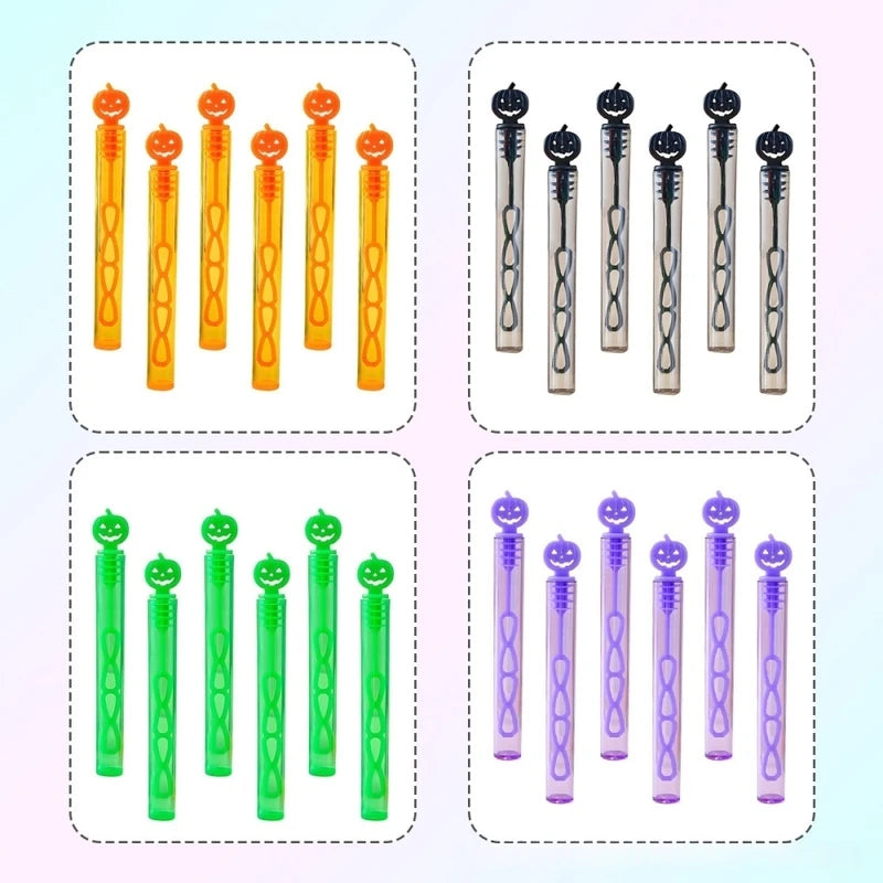 Halloween Pumpkin Test Tubes - 10-50 Pack, Colorful Plastic Party Favors