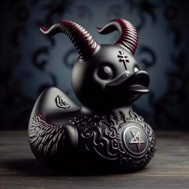 Gothic Punk Duck Halloween Decor Novelty Halloween Gift Dark Satan Duck
