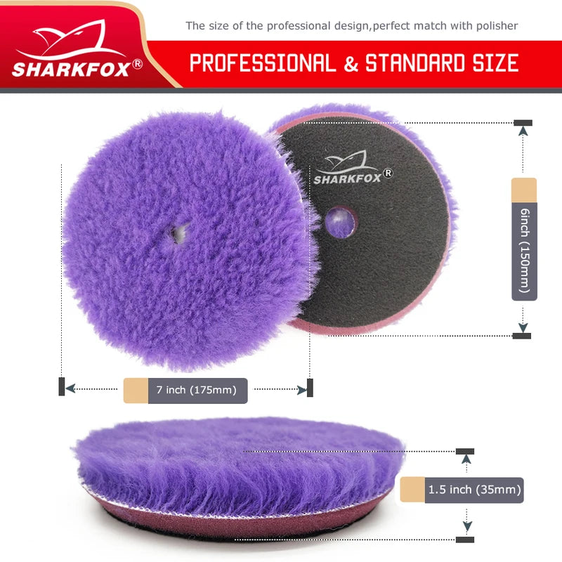 Car Paint Polishing Wool Pad 5/6 Inches Buffing Buffer for Waxing and Detailing