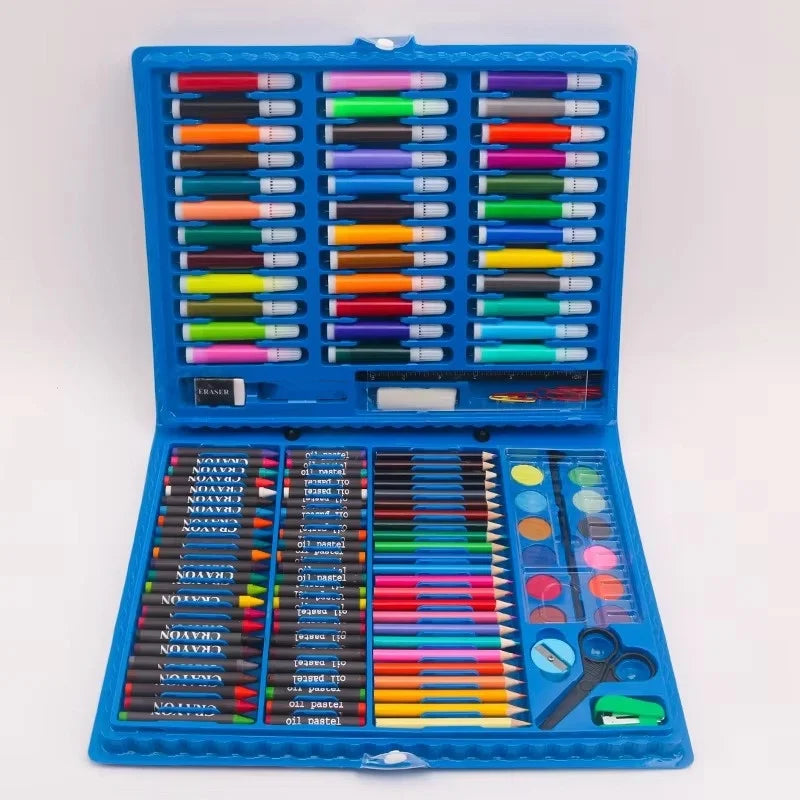 Children's Art Brush Set 150 Pieces for Painting and Drawing - Gift Box