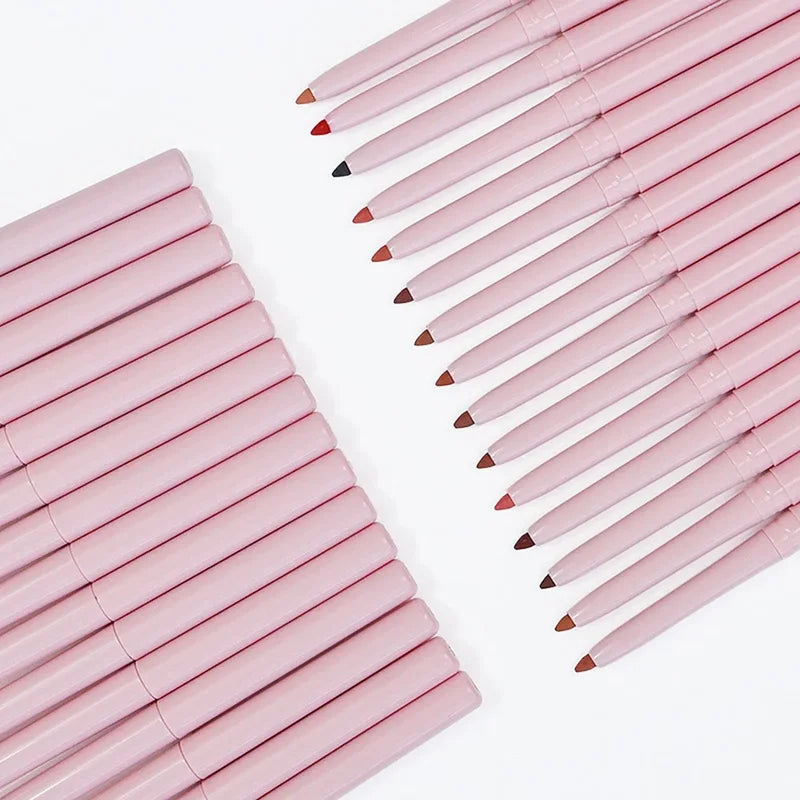 Waterproof Matte Lip Liner Set - 15 Colorful Long Lasting Makeup Pencil