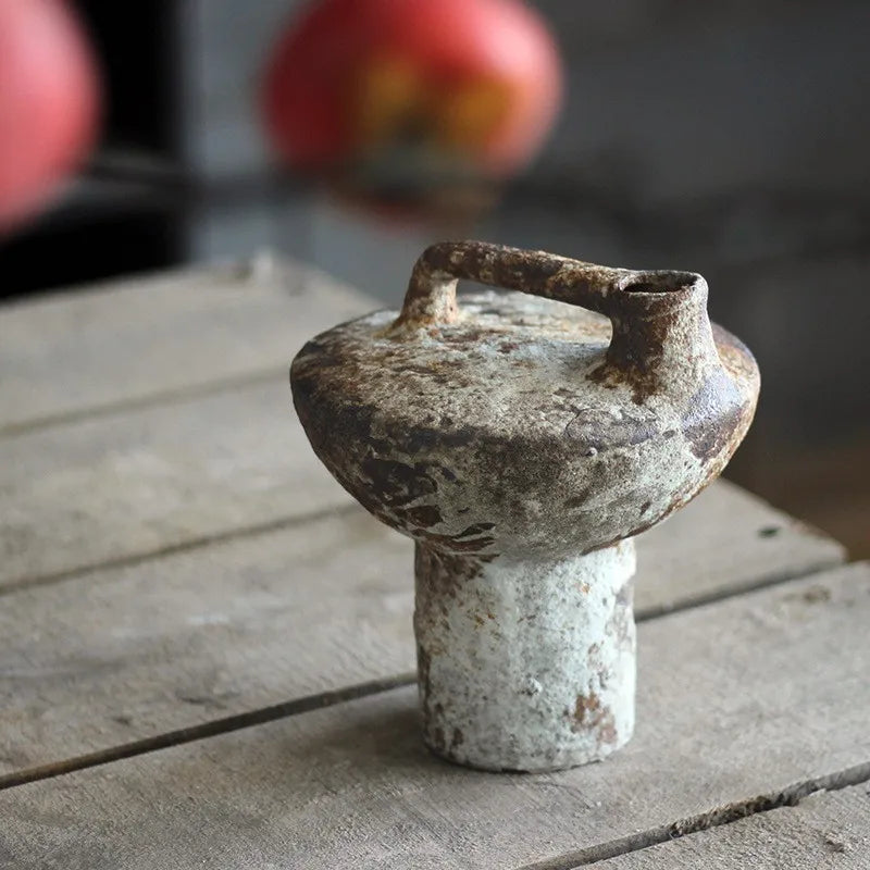 Ceramic Vase for Dried Flowers - Wall-Mount, Retro Home Decor Gift