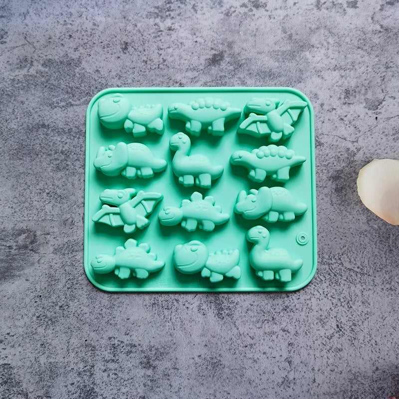 3D Dinosaur Silicone Fondant Mold for Cake Decorating and Crafting