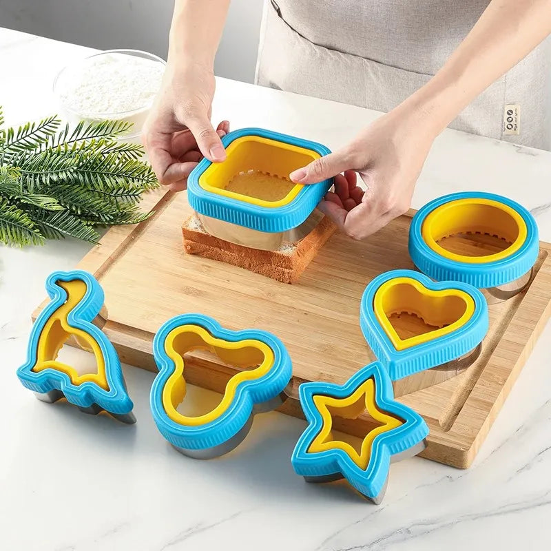 Multi-Shape Food Art Cutting Mold Set for Sandwiches Cookies Bread Kitchen Tools