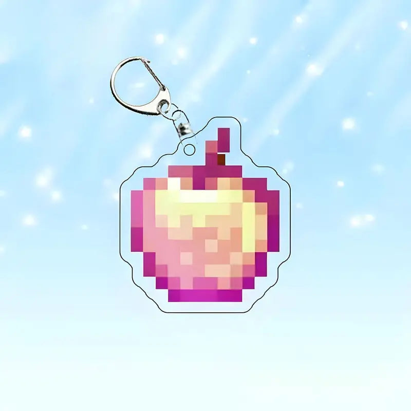 Enchanted Fantasy Keychains Set – Collectible Swords, Apples, Diamonds & More