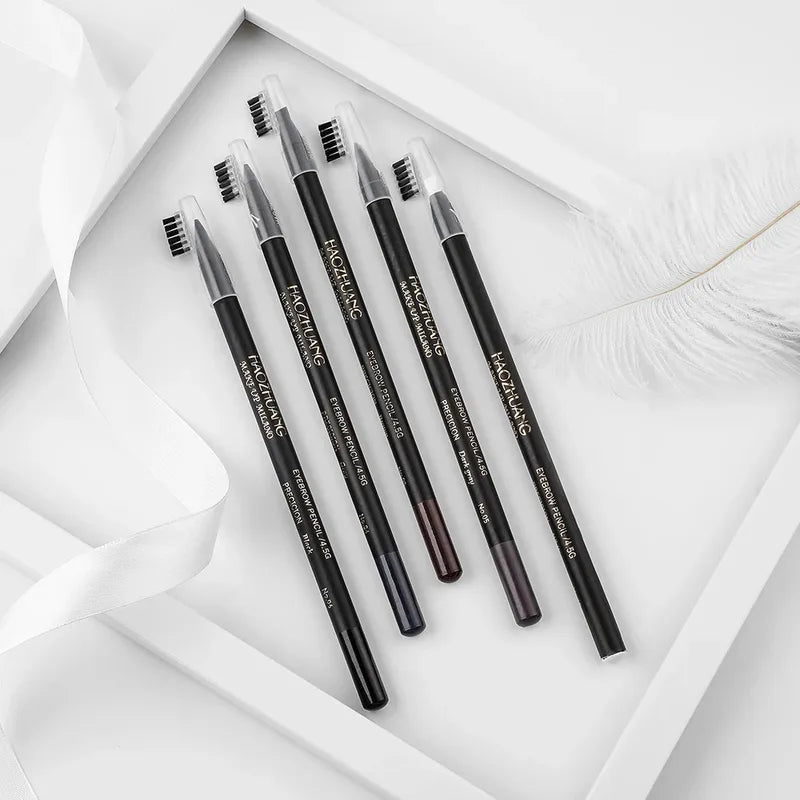Waterproof Microblading Eyebrow Pencil Set - Long-lasting, Natural Finish, Multiple Colors