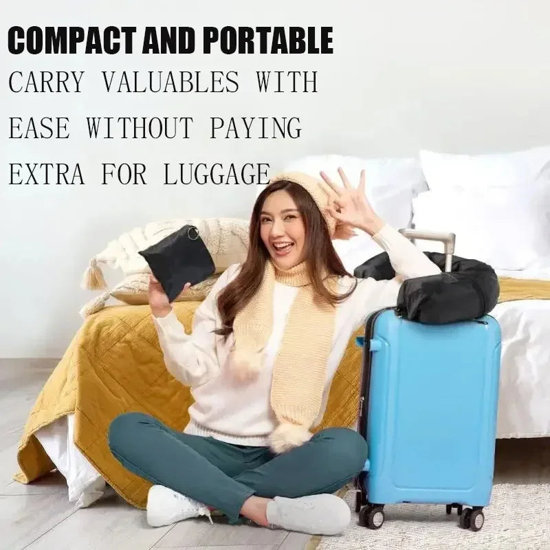 Travel Neck Pillow with Storage Bag - Portable, Lightweight Comfort
