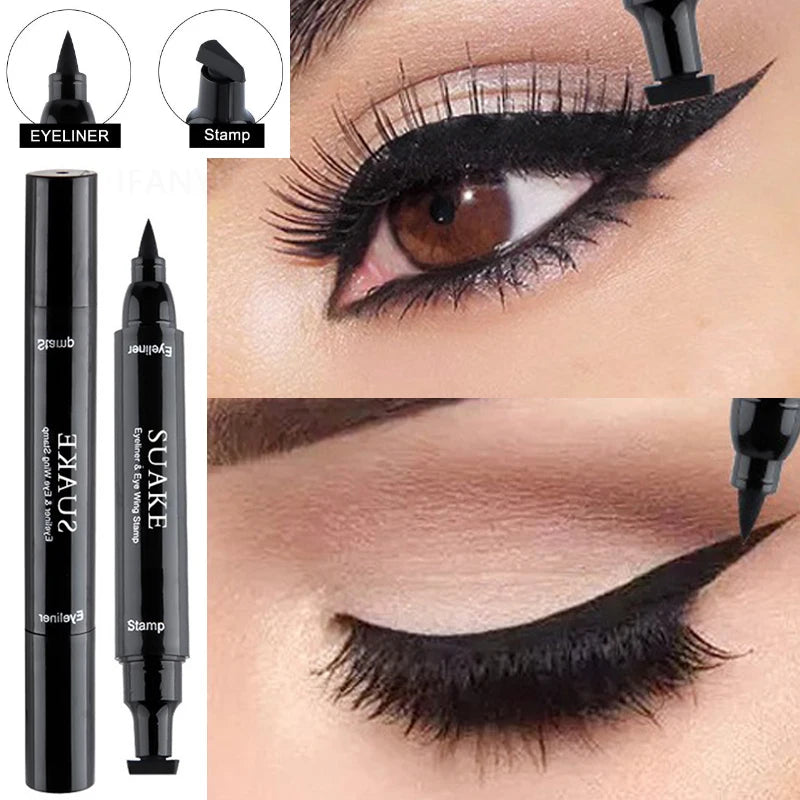 Double-Ended Quick Dry Liquid Eyeliner Pen Waterproof & Smudgeproof