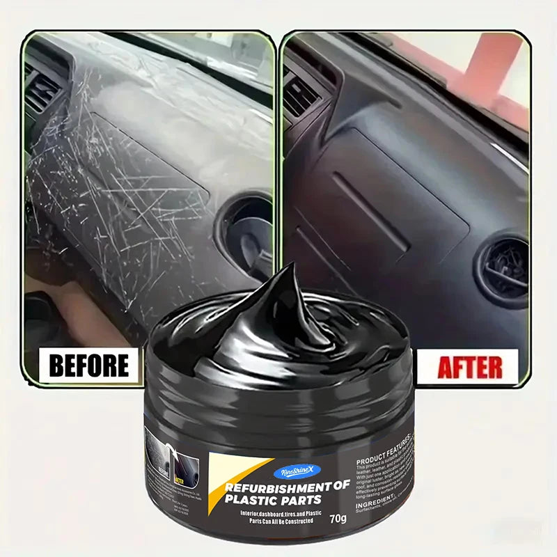 Automotive Plastic Repair Kit - Scratch & Tire Polish Wax for Interior & Exterior