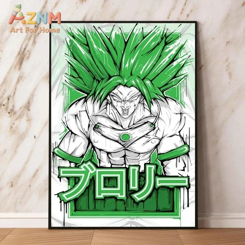 Painting By Numbers Kit for Anime Characters Goku and Vegeta - Home Decor & Holiday Gift
