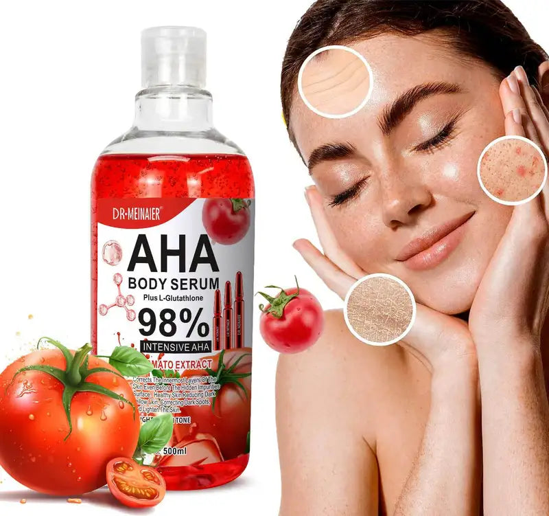 500ml Tomato Face & Body Essence Lotion - Whitening, Moisturizing & Repair
