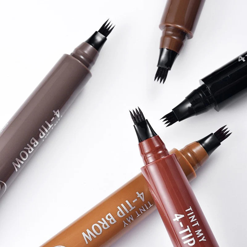 Long Lasting Waterproof Eyebrow Pencil - Smudge Proof, High Pigment Liquid Brow Makeup Pen