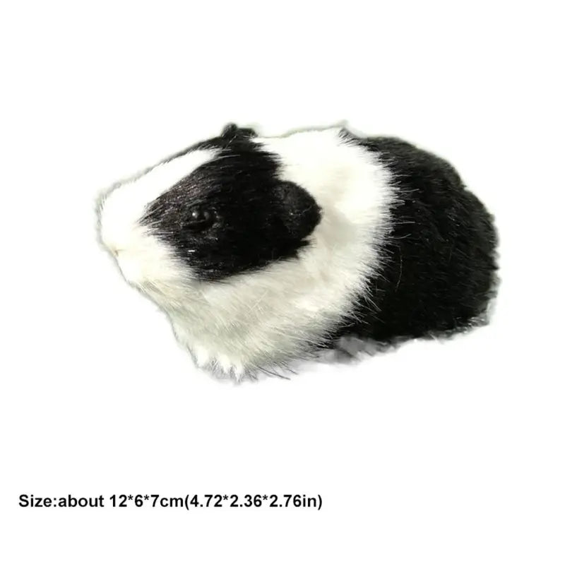 Lifelike Hamster Guinea Pig Animal Figurine - Soft Faux Fur Home Decor Gift