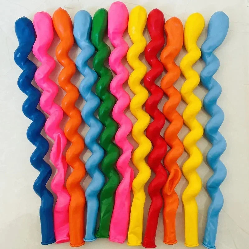 100Pcs Latex Spiral Balloons for Party Decorations - Long Twisted Balloons for Weddings, Birthdays & Christmas
