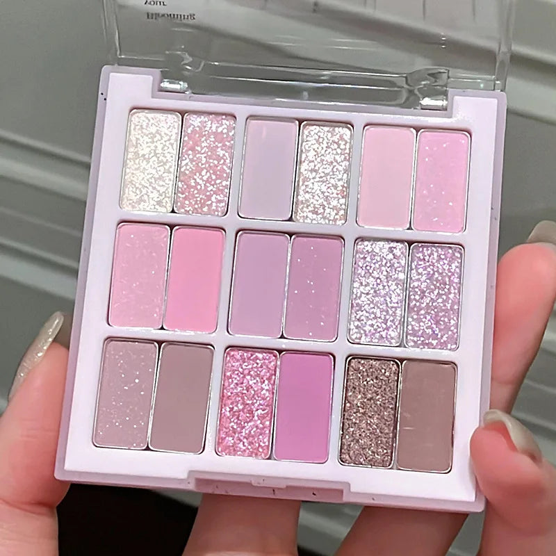 Colorful Eyeshadow Palette with Matte and Shimmer Shades - High Pigment Face Makeup for Parties & Daily Looks