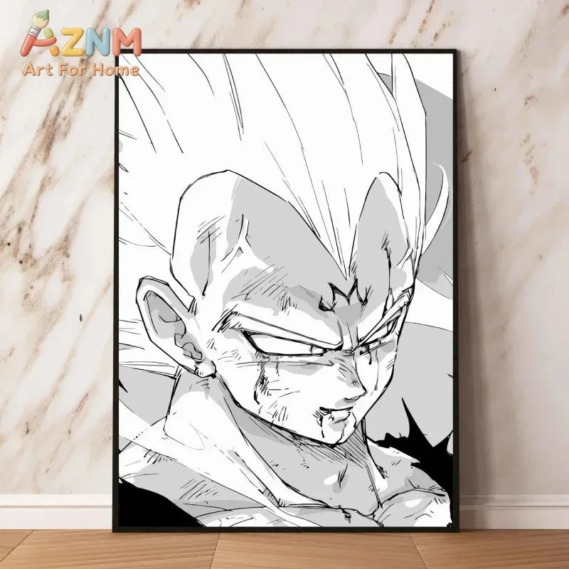 Painting By Numbers Kit for Anime Characters Goku and Vegeta - Home Decor & Holiday Gift