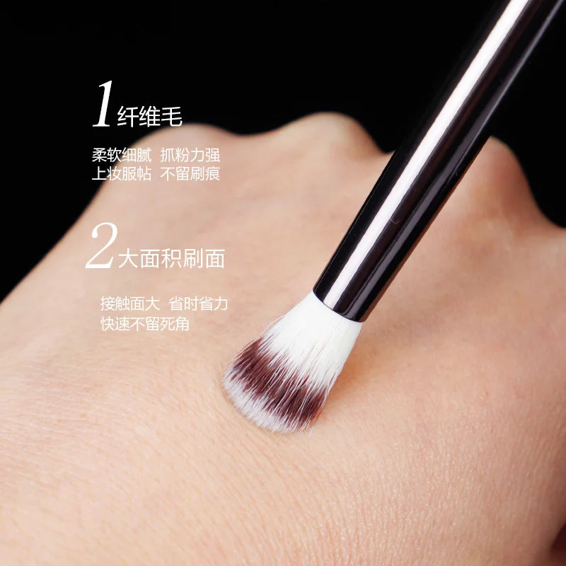 Professional Makeup Brush Set with Metal Handle - Eye Shadow & Highlighter Tools