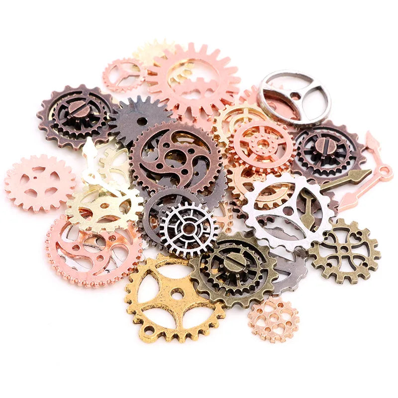 Mechanical Gears Set 8-25mm Alloy Steampunk Cogs DIY Accessories