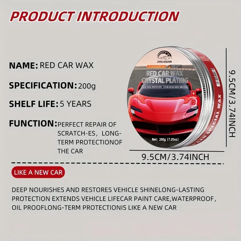 Car Wax Set for Exterior Shine & Scratch Protection - Fast UV & Easy Use
