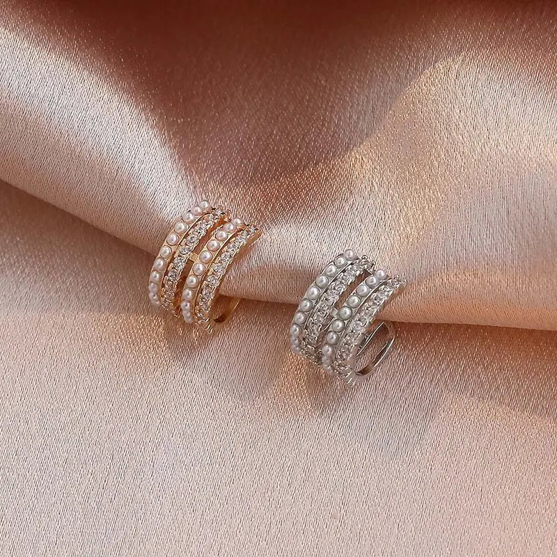 Clip Earrings with Rhinestones Ear Cuff Cartilage Jewelry Women Fashion