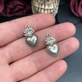 8pcs Sacred Heart Charm Set Enamel Pendant Jewelry Making Fit DIY Crafts