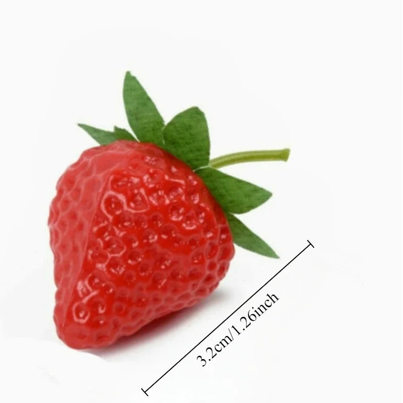 Artificial Strawberry Fruit Set for Home Decor, Parties & Photography - Multiple Sizes
