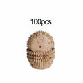 100Pcs Cake Paper Cups Liners for Baking Oil-Proof Sandwich Wrapping Holiday Supplies