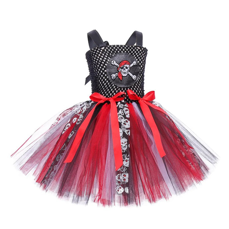 Girl Pirate Costume for Halloween Carnival Party Fancy Dress Cosplay 3-10 Years
