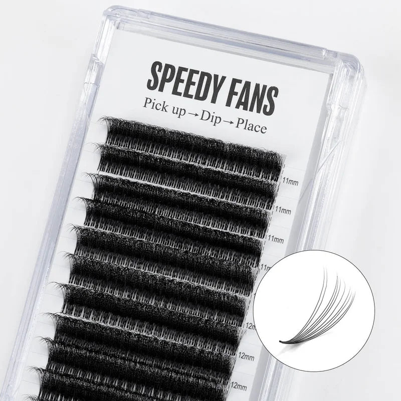 Eyelash Extension Fans - 10D Premade Volume Fans for Hybrid & Natural Looks