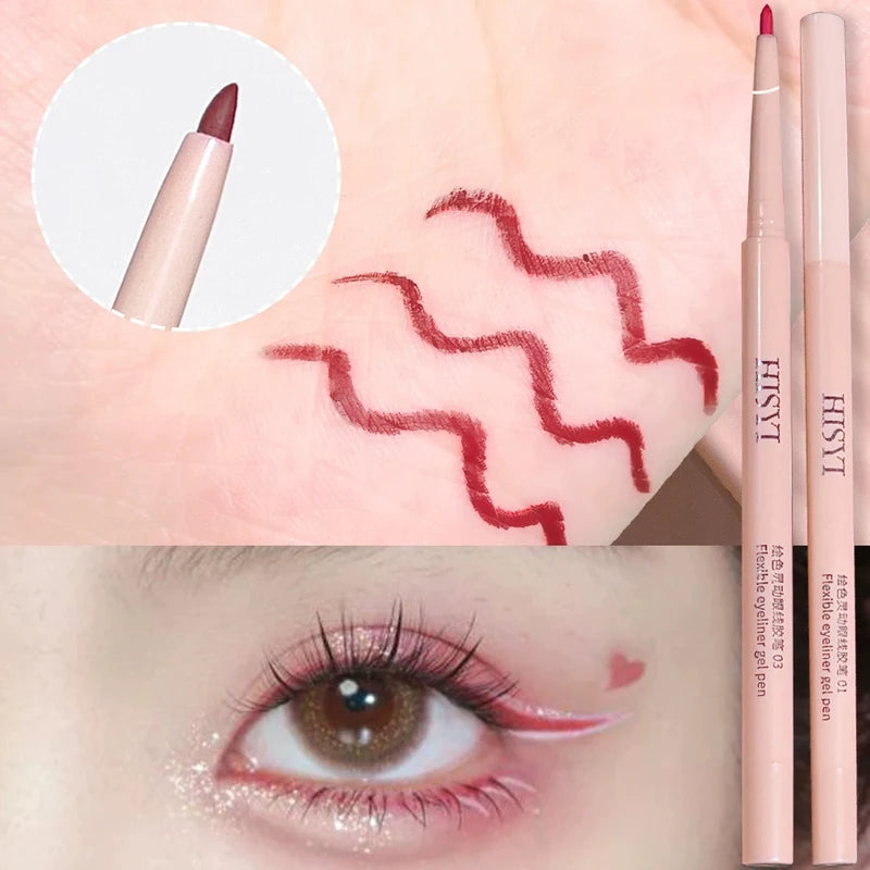 Waterproof Gel Eyeliner Pencil for Precise Eye Makeup - Smudge-Proof & Gentle Application