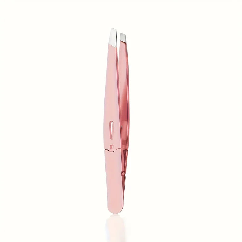 Stainless Steel Eyebrow Tweezers Slant & Precision Tips for Hair Removal