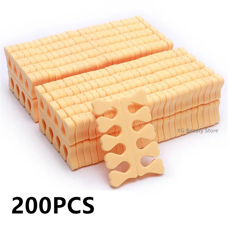 Bulk Toe Separator Set for Pedicure Manicure Nail Art Foot Care - 100/200/500pcs
