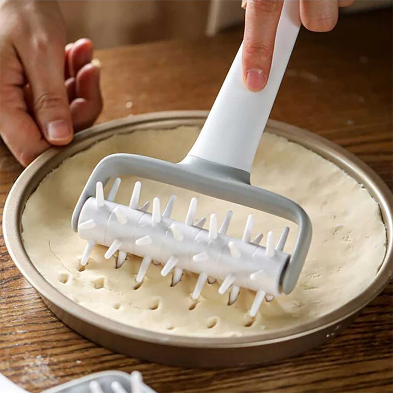 Pizza Dough Roller Needle Punch Baking Tool for Bread & Cookie Dough