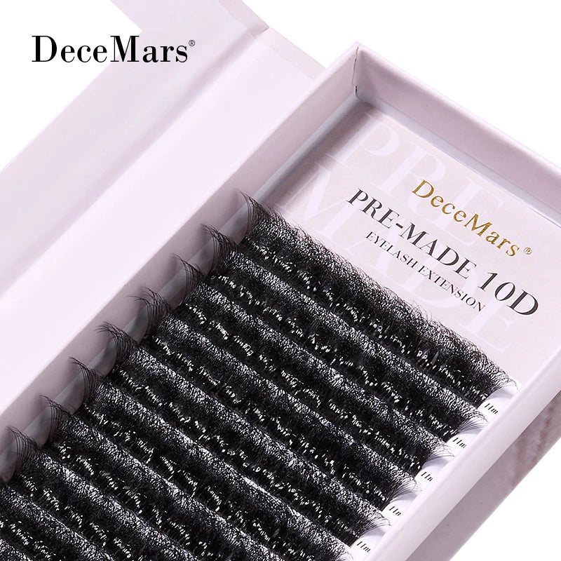 Premade 10D Eyelash Extensions - Curl & Length Variants for Lash Artists