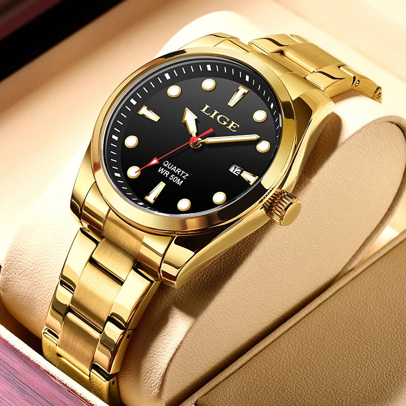 Women’s Waterproof Quartz Watch with Stainless Steel Band - Casual Sport Luminous Timepiece