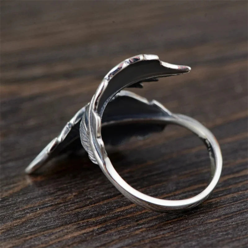 Vintage Leaf Resizable Ring for Women Silver Tone Stylish Jewelry