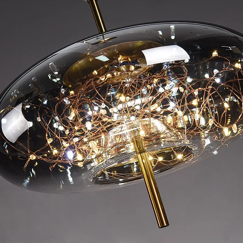 Luxury All-Day Sky Star LED Pendant Light Fixture for Restaurant Kitchen Bedroom