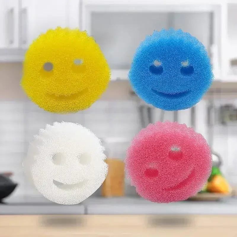 Kitchen Cleaning Sponge Cloth Set - Strong Scouring Pad Odor Resistant All Colors
