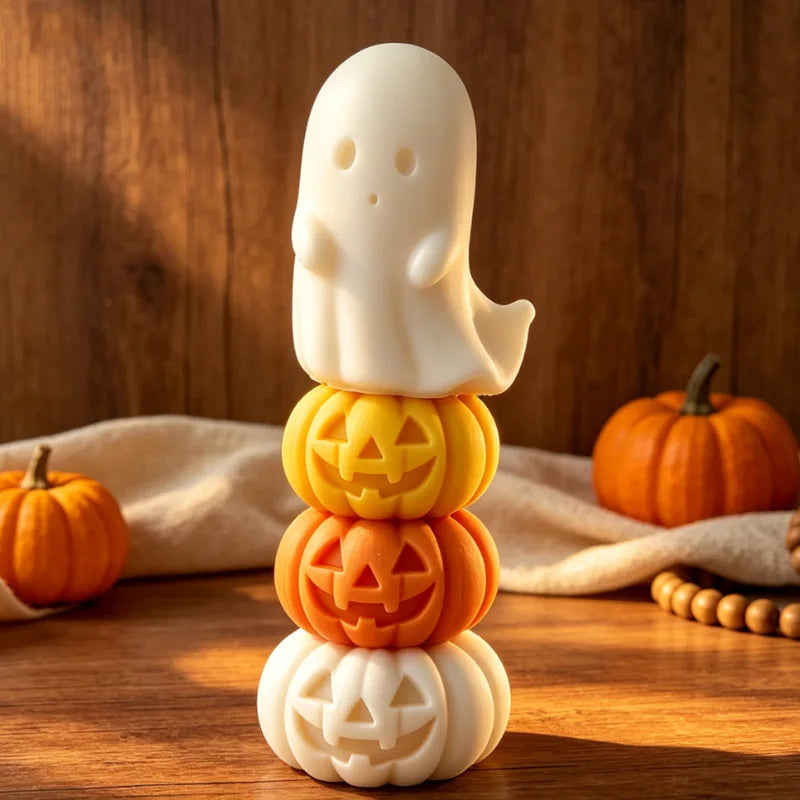 Halloween Ghost Pumpkin Silicone Mold for DIY Candle Soap Resin & Home Decor