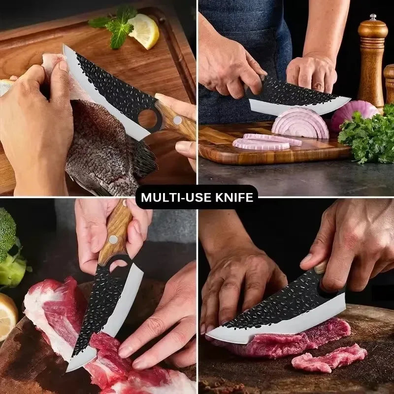 Professional Forged Kitchen Knife - Multipurpose Chef, Boning & Butcher Blade