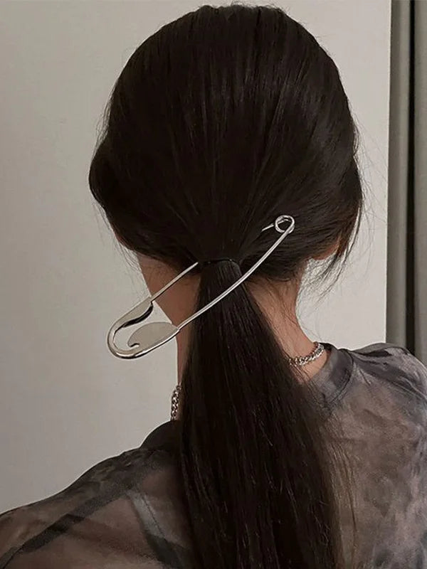 Cyberpunk Style Brooch and Hairpin Jewelry Set for Women and Parties