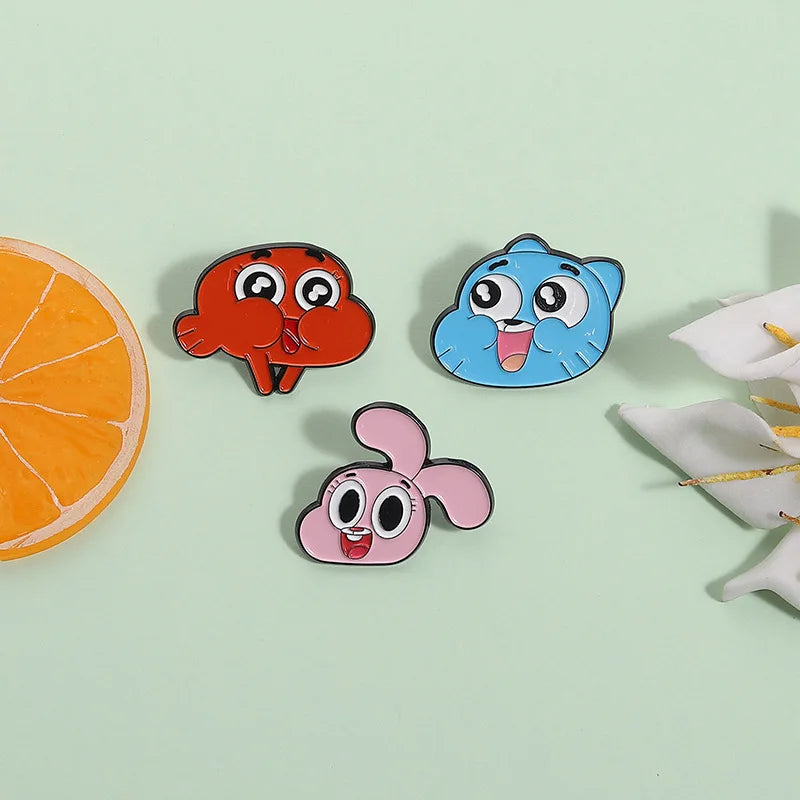 Cartoon Animation Series Enamel Brooch Pin for Clothes Hats Backpack Accessories