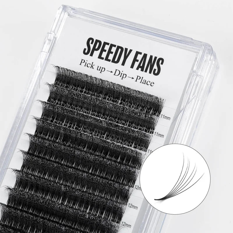 Pre-Made Volume Eyelash Fans 5D/6D/8D for Lash Extensions - Speedy Promade Fans