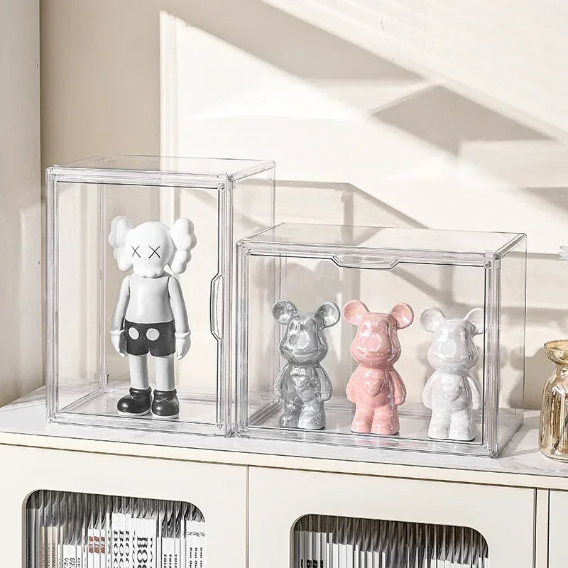Transparent Storage Box Organizer for Books CDs Albums Display Case Acrylic Dustproof