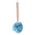 Wooden Handle Bath Brush with Soft Mesh Back Scrubber for Exfoliating & Body Cleaning