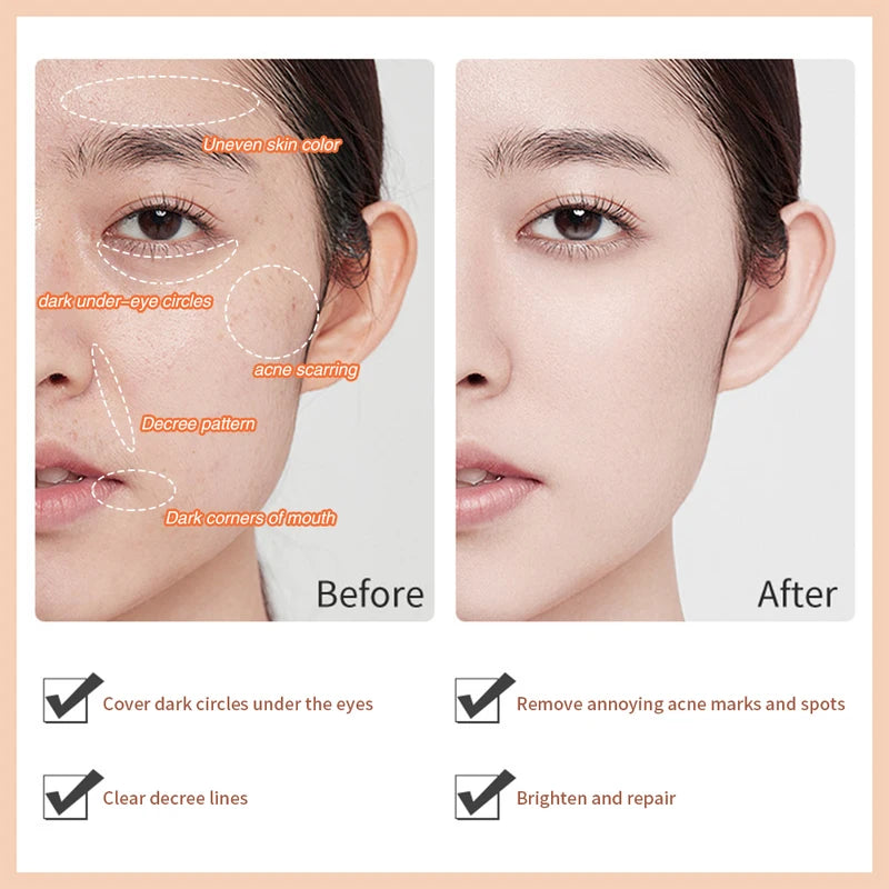 Full Coverage Matte Concealer Pen for Face & Acne Marks Waterproof Makeup